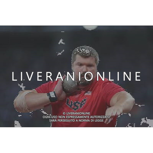 (120803) -- LONDON, Aug. 3, 2012 () -- Christian Cantwell of the United States competes during the men\'s shot put final of Athletics event at London 2012 Olympic Games, London, Britain, Aug. 3, 2012. (/Liao Yujie) ©PHOTOSHOT/Agenzia Aldo Liverani Sas - ITALY ONLY - GIOCHI OLIMPICI, OLIMPIADI LONDRA 2012