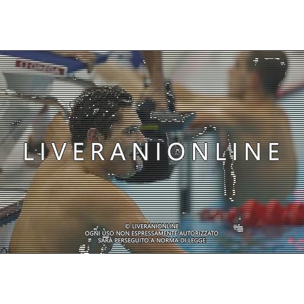 (120803) -- LONDON, Aug. 3, 2012 () -- Florent Manaudou of France reacts after men¡¯s 50m freestyle final of swimming competition, at London 2012 Olympic Games in London, Britain, August 3, 2012. Florent Manaudou of France won gold medal with 21.34.(/Fei Maohua) (zgp) ©PHOTOSHOT/Agenzia Aldo Liverani Sas - ITALY ONLY - GIOCHI OLIMPICI, OLIMPIADI LONDRA 2012