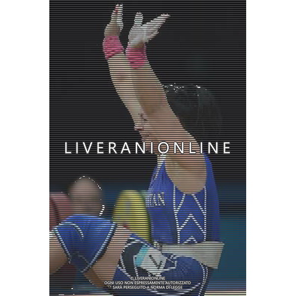 (120803) -- LONDON, Aug. 3, 2012 () -- Svetlana Podobedova of Kazakhstan celebrates during the women\'s 75kg weightlifting event at London 2012 Olympic Games, London, Britain, Aug. 3, 2012. Svetlana Podobedova claimed the gold medal of the event and set a new Olympic Record of clean and jerk of this event with a weight of 161kg. (/Guo Yong) ©PHOTOSHOT/Agenzia Aldo Liverani Sas - ITALY ONLY - GIOCHI OLIMPICI, OLIMPIADI LONDRA 2012