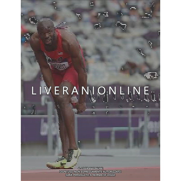(120804) -- LONDON, Aug. 4, 2012 () -- Defending Olympic champion LaShawn Merritt of the United States acts during the heat of men\'s 400m event at London 2012 Olympic Games, London, Britain, Aug. 4, 2012. LaShawn Merritt pulled up in the backstretch of his 400-meter preliminary heat. (/Liao Yujie) ©PHOTOSHOT/Agenzia Aldo Liverani Sas - ITALY ONLY - GIOCHI OLIMPICI, OLIMPIADI LONDRA 2012