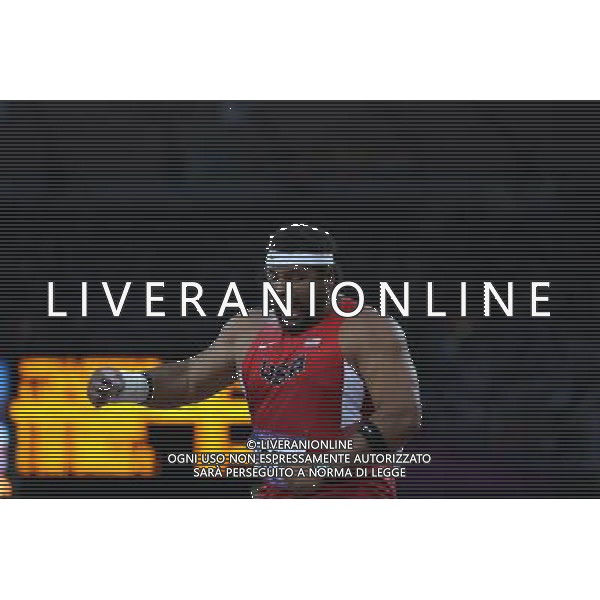 (120803) -- LONDON, Aug. 3, 2012 () -- Reese Hoffa of the United States competes during the men\'s shot put final of Athletics event at London 2012 Olympic Games, London, Britain, Aug. 3, 2012. Reese Hoffa won the bronze medal of the event. (/Liao Yujie) ©PHOTOSHOT/Agenzia Aldo Liverani Sas - ITALY ONLY - GIOCHI OLIMPICI, OLIMPIADI LONDRA 2012