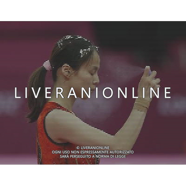 (120804) -- LONDON, Aug. 4, 2012 () -- China\'s Huang Shanshan prepares for her performance during women\'s trampoline competition at the London 2012 Olympic Games in London, Britain, Aug. 4, 2012. Huang Shanshan won silver medal in this event. (/Shen Bohan)(zgp) ©PHOTOSHOT/Agenzia Aldo Liverani Sas - ITALY ONLY - GIOCHI OLIMPICI, OLIMPIADI LONDRA 2012