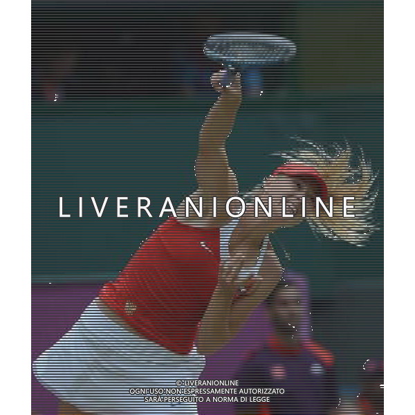 (120804) -- LONDON, Aug. 4, 2012 () -- Maria Sharapova of Russia takes part in women\'s tennis singles gold medal match, at London 2012 Olympic Games in London, Britain, on August 4, 2012. Serena Williams of USA defeated Maria Sharapova of Russia 2-0. (/Li Gang) (nxl) ©PHOTOSHOT/Agenzia Aldo Liverani Sas - ITALY ONLY - GIOCHI OLIMPICI, OLIMPIADI LONDRA 2012