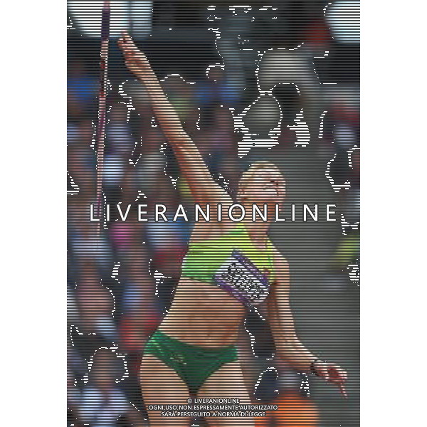 (120804) -- LONDON, Aug. 4, 2012 () -- Austra Skujyte of Lithuania competes during women\'s heptathlon javelin throw group B contest, at London 2012 Olympic Games in London, Britain, on August 4, 2012. (/Wang Lili) (nxl) ©PHOTOSHOT/Agenzia Aldo Liverani Sas - ITALY ONLY - GIOCHI OLIMPICI, OLIMPIADI LONDRA 2012