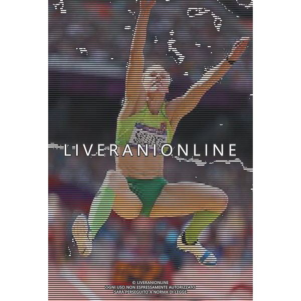 (120804) -- LONDON, Aug. 4, 2012 () -- Austra Skujyte of Lithuania competes during women\'s heptathlon long jump group B contest, at London 2012 Olympic Games in London, Britain, on August 4, 2012. (/Wang Lili) (nxl) ©PHOTOSHOT/Agenzia Aldo Liverani Sas - ITALY ONLY - GIOCHI OLIMPICI, OLIMPIADI LONDRA 2012