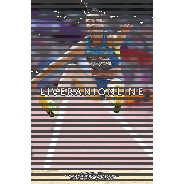 (120804) -- LONDON, Aug. 4, 2012 () -- Lyudmyla Yosypenko of Ukrain competes during women\'s heptathlon long jump group B contest, at London 2012 Olympic Games in London, Britain, on August 4, 2012. (/Wang Lili) (nxl) ©PHOTOSHOT/Agenzia Aldo Liverani Sas - ITALY ONLY - GIOCHI OLIMPICI, OLIMPIADI LONDRA 2012