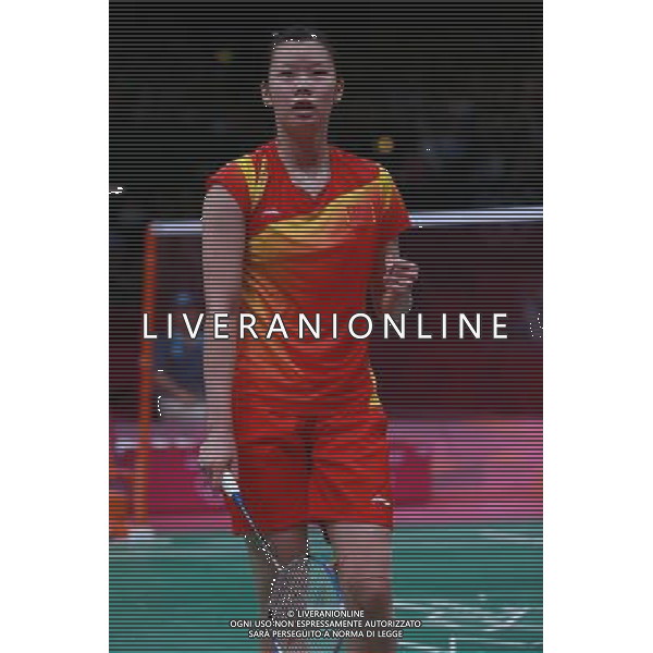 (120804) -- LONDON, Aug. 4, 2012 () -- China\'s Li Xuerui competes with China\'s Wang Yihan during women\'s singles gold medal match of badminton, at London 2012 Olympic Games in London, Britain, August 4, 2012. China\'s Li Xuerui won the gold medal. (/Ren Zhenglai) (zgp) ©PHOTOSHOT/Agenzia Aldo Liverani Sas - ITALY ONLY - GIOCHI OLIMPICI, OLIMPIADI LONDRA 2012