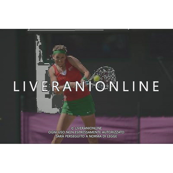(120804) -- LONDON, Aug. 4, 2012 () -- Victoria Azarenka of Belarus competes during women\'s tennis singles bronze medal match, at London 2012 Olympic Games in London, Britain, on August 4, 2012. Victoria Azarenka of Belarus defeated Maria Kirilenko of Russia 2-0. (/Tao Xiyi) (nxl) ©PHOTOSHOT/Agenzia Aldo Liverani Sas - ITALY ONLY - GIOCHI OLIMPICI, OLIMPIADI LONDRA 2012