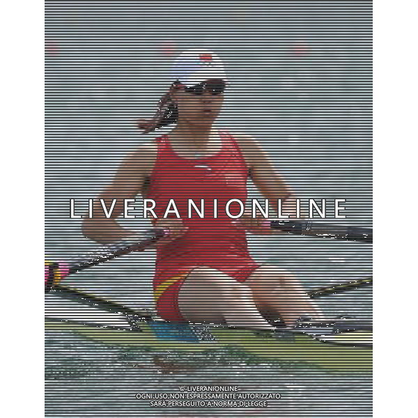 (120804) -- LONDON, Aug. 4, 2012 () -- Zhang Xiuyun of China competes during women\'s single sculls final contest of rowing event, at London 2012 Olympic Games in London, Britain, on August 4, 2012. Zhang Xiuyun of China finished sixth. (/Wang Qingqin) (nxl) ©PHOTOSHOT/Agenzia Aldo Liverani Sas - ITALY ONLY - GIOCHI OLIMPICI, OLIMPIADI LONDRA 2012