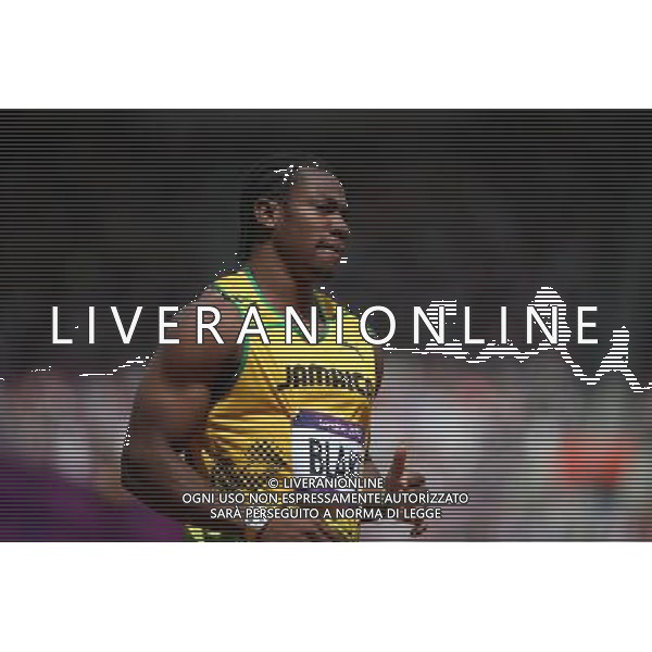(120804) -- LONDON, Aug. 4, 2012 () -- Yohan Blake of Jamaica runs during the men\'s 100m round 1 heats at London 2012 Olympic Games, London, Britain, Aug. 4, 2012. Asafa Powell was qualified for the semifinal with a time of 10.04 seconds. Yohan Blake was qualified for the semifinal with a time of 10.00 (/Liao Yujie) ©PHOTOSHOT/Agenzia Aldo Liverani Sas - ITALY ONLY - GIOCHI OLIMPICI, OLIMPIADI LONDRA 2012