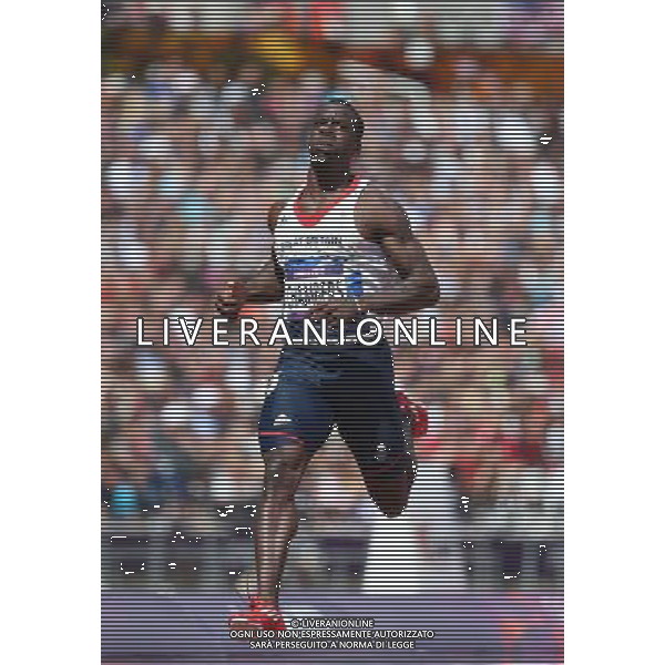 (120804) -- LONDON, Aug. 4, 2012 () -- Dwain Chambers of Britain runs during the men\'s 100m round 1 heats at London 2012 Olympic Games, London, Britain, Aug. 4, 2012. Dwain Chambers was qualified for the semifinal with a time of 10.02 seconds. (/Liao Yujie) ©PHOTOSHOT/Agenzia Aldo Liverani Sas - ITALY ONLY - GIOCHI OLIMPICI, OLIMPIADI LONDRA 2012