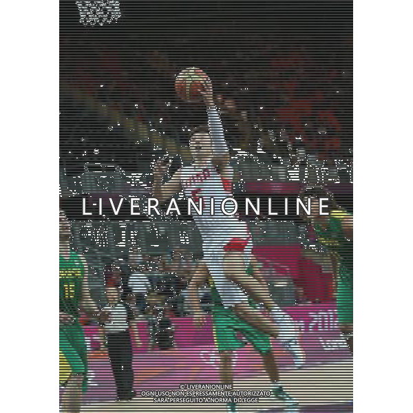 (120804) -- LONDON, Aug. 4, 2012 () -- Players compete during men\'s basketball preliminary round group B match between China and Brazil, at London 2012 Olympic Games in London, Britain, on August 4, 2012. Brazil won 98-59. (/Meng Yongmin) (nxl) ©PHOTOSHOT/Agenzia Aldo Liverani Sas - ITALY ONLY - GIOCHI OLIMPICI, OLIMPIADI LONDRA 2012