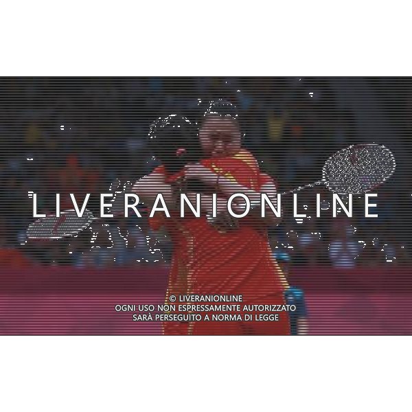 (120804) -- LONDON, Aug. 4, 2012 () -- China\'s Zhao Yunlei (L) hugs Tian Qing after winning women\'s badminton doubles against Mizuki Fuji/Reika Kakiiwa of Japan, at London 2012 Olympic Games in London, Britain, August 4, 2012. China\'s Zhao Yunlei/Tian Qing won the match 2-0 and claimed the title in this event. (/Ren Zhenglai) (zgp) ©PHOTOSHOT/Agenzia Aldo Liverani Sas - ITALY ONLY - GIOCHI OLIMPICI, OLIMPIADI LONDRA 2012