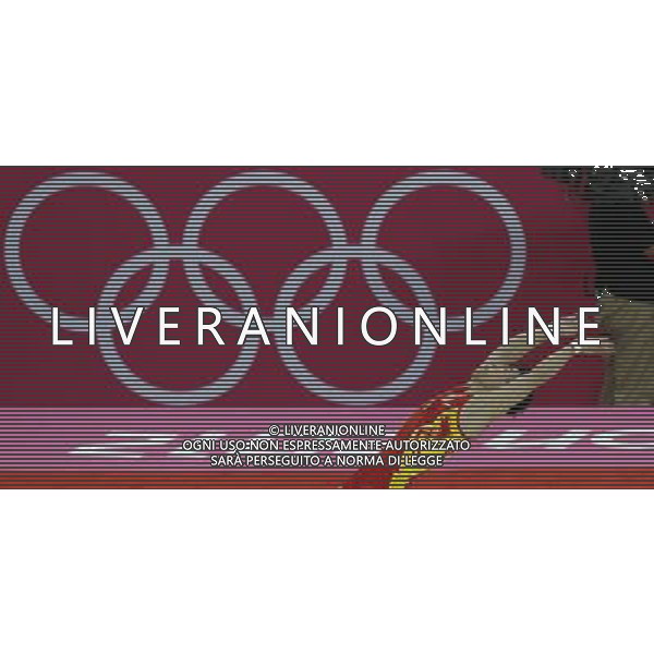 (120805) -- LONDON, Aug. 5, 2012 () -- Zou Kai of China competes during men\'s floor exercise final contest of gymnastics artistic event, at London 2012 Olympic Games in London, Britain, on August 5, 2012. Zou Kai of China won gold medal. (/Shen Bohan) (nxl) /PHOTOSHOT/AG ALDO LIVERANI SAS - ITALY ONLY -