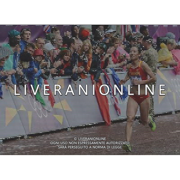 (120805) -- LONDON, Aug. 5, 2012 () -- Zhu Xiaolin of China competes during women\'s marathon final at London 2012 Olympic Games in London, Britain, August 5, 2012. Zhu ranked sixth in the final. (/Yang Lei) (zgp) /PHOTOSHOT/AG ALDO LIVERANI SAS - ITALY ONLY -
