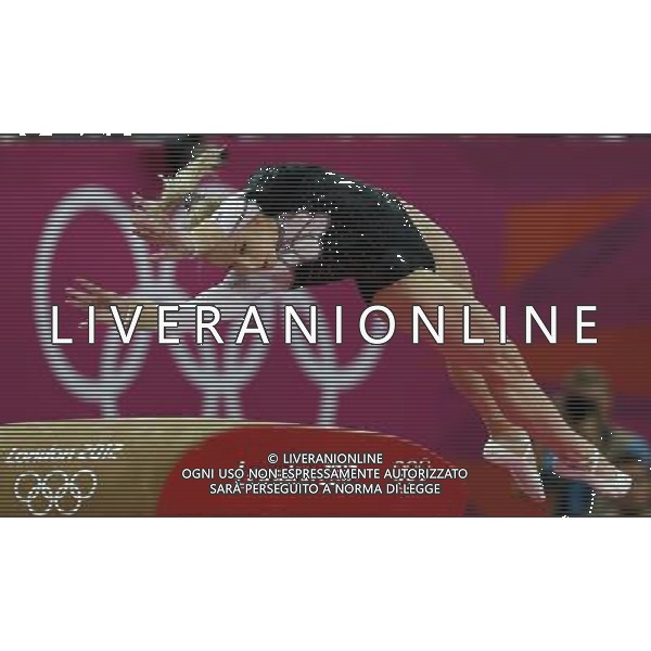(120805) -- LONDON, Aug. 5, 2012 () -- Sandra Raluca Izbasa of Romania competes during women\'s vault final contest of gymnastics artistic event, at London 2012 Olympic Games in London, Britain, on August 5, 2012. Sandra Raluca Izbasa of Romania won gold medal. (/Shen Bohan) (nxl) /PHOTOSHOT/AG ALDO LIVERANI SAS - ITALY ONLY -