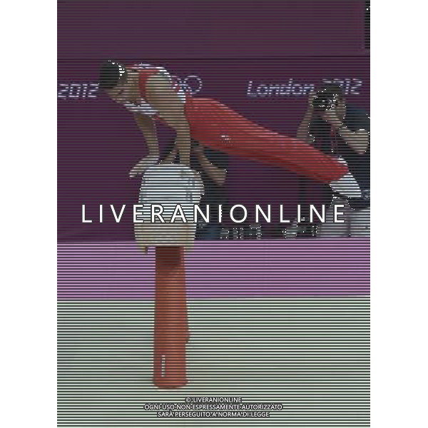(120805) -- LONDON, Aug. 5, 2012 () -- Louis Smith of Britain competes during men\'s pommel horse final contest of Gymnastics Artistic event, at London 2012 Olympic Games in London, Britain, on August 5, 2012. Louis Smith of Britain won silver medal. (/Qi Heng) (nxl) /PHOTOSHOT/AG ALDO LIVERANI SAS - ITALY ONLY -
