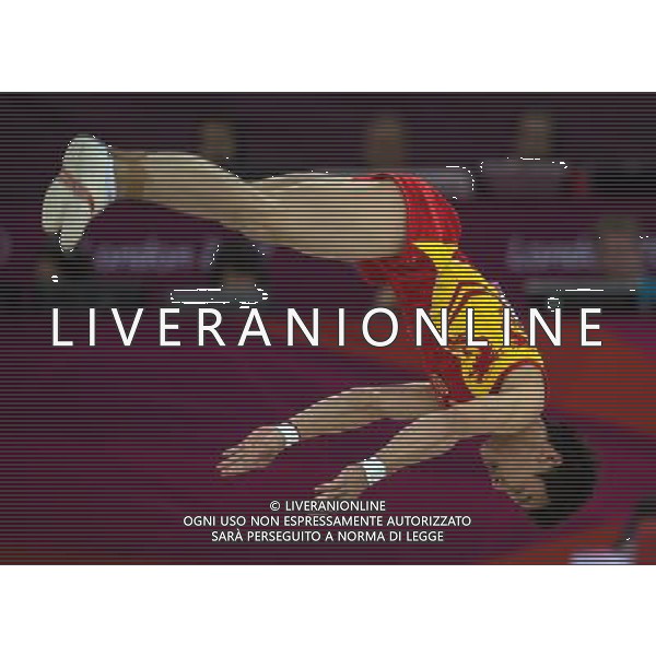 (120805) -- LONDON, Aug. 5, 2012 () -- Zou Kai of China competes during men\'s floor exercise final contest of gymnastics artistic event, at London 2012 Olympic Games in London, Britain, on August 5, 2012. Zou Kai of China won gold medal. (/Cheng Min) (nxl) /PHOTOSHOT/AG ALDO LIVERANI SAS - ITALY ONLY -