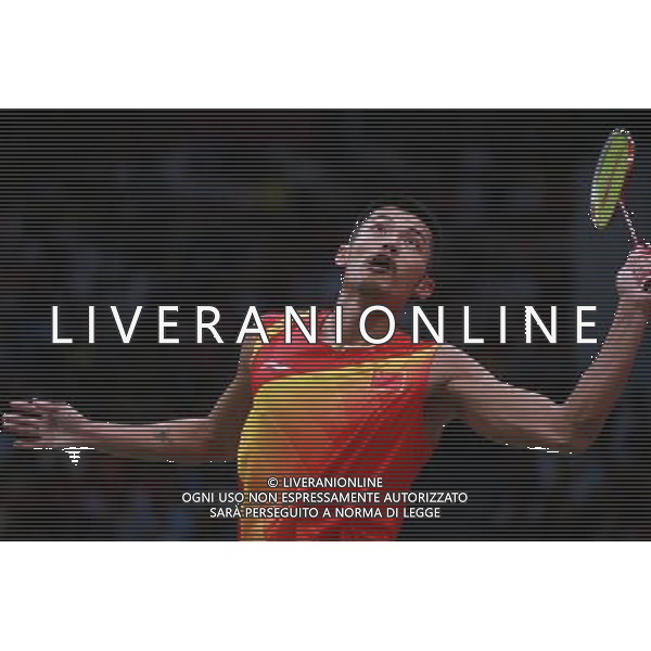 (120805) -- LONDON, Aug. 5, 2012 () -- China\'s Lin Dan comeptes during men\'s badminton singles gold medal match against Lee Chong Wei of Malaysia, at London 2012 Olympic Games in London, Britain, August 5, 2012. China\'s Lin Dan won gold medal in this event. (/Ren Zhenglai) (zgp) /PHOTOSHOT/AG ALDO LIVERANI SAS - ITALY ONLY -