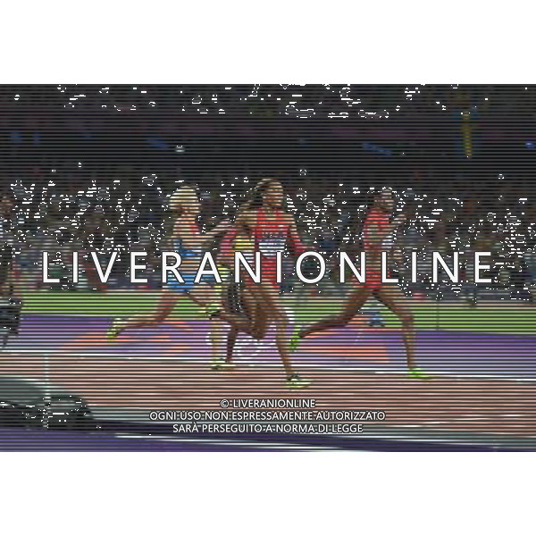 (120805) -- LONDON, Aug. 5, 2012 () -- Sanya Richards-Ross of USA (C) competes during women\'s 400m final match, at London 2012 Olympic Games in London, Britain, on August 5, 2012. Sanya Richards-Ross of USA won gold medal. (/Liao Yujie) (nxl) /PHOTOSHOT/AG ALDO LIVERANI SAS - ITALY ONLY -