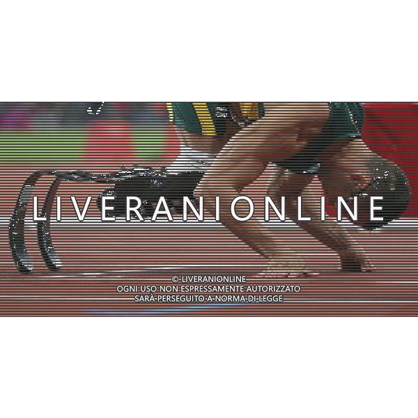 (120805) -- LONDON, Aug. 5, 2012 () -- Oscar Pistorius of South Africa takes part in men\'s 400m semifinal contest, at London 2012 Olympic Games in London, Britain, on August 5, 2012. Oscar Pistorius of South Africa failed to make it to the finals. (/Liao Yujie) (nxl) /PHOTOSHOT/AG ALDO LIVERANI SAS - ITALY ONLY -