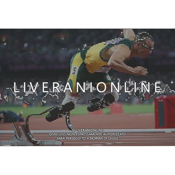 (120805) -- LONDON, Aug. 5, 2012 () -- Oscar Pistorius of South Africa takes part in men\'s 400m semifinal contest, at London 2012 Olympic Games in London, Britain, on August 5, 2012. Oscar Pistorius of South Africa failed to make it to the finals. (/Liao Yujie) (nxl) /PHOTOSHOT/AG ALDO LIVERANI SAS - ITALY ONLY -