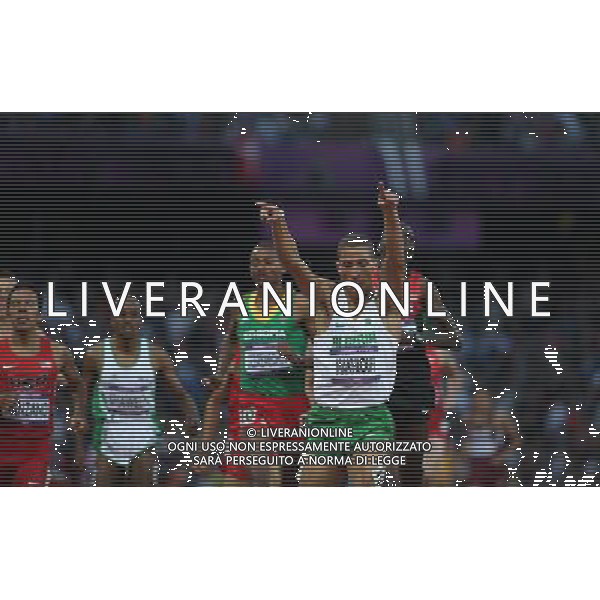 (120805) -- LONDON, Aug. 5, 2012 () -- Taoufik Makhloufi of Algeria takes part in men\'s 1500m semifinal contest, at London 2012 Olympic Games in London, Britain, on August 5, 2012. (/Liao Yujie) (nxl) /PHOTOSHOT/AG ALDO LIVERANI SAS - ITALY ONLY -