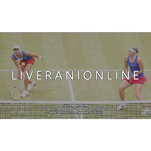 (120805) -- LONDON, Aug. 5, 2012 () -- Andrea Hlavackova/Lucie Hradecka of Czech Republic compete during women\'s tennis doubles gold medal match against Venus Williams and Serena Williams, at London 2012 Olympic Games in London, Britain, on August 5, 2012. Andrea Hlavackova/Lucie Hradecka of Czech Republic won silver medal. (/Chen Jianli) (zgp) /PHOTOSHOT/AG ALDO LIVERANI SAS - ITALY ONLY -