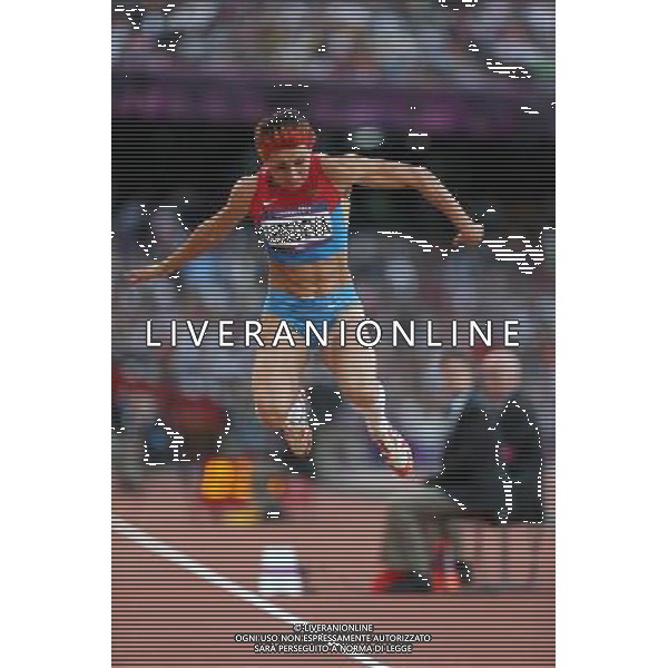 (120805) -- LONDON, Aug. 5, 2012 () -- Tatyana Lebedeva of Russian competes in women\'s long jump final contest, at London 2012 Olympic Games in London, Britain, on August 5, 2012. (/Wang Lili) (nxl) /PHOTOSHOT/AG ALDO LIVERANI SAS - ITALY ONLY -