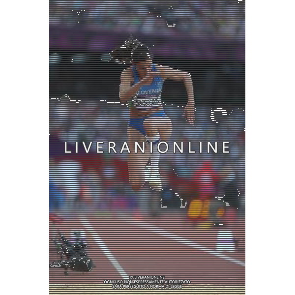 (120805) -- LONDON, Aug. 5, 2012 () -- Marija Sestak of Slovenia competes in women\'s long jump final contest, at London 2012 Olympic Games in London, Britain, on August 5, 2012. (/Wang Lili) (nxl) /PHOTOSHOT/AG ALDO LIVERANI SAS - ITALY ONLY -