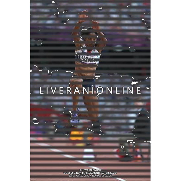 (120805) -- LONDON, Aug. 5, 2012 () -- Yamile Aldama of Britain competes in women\'s long jump final contest, at London 2012 Olympic Games in London, Britain, on August 5, 2012. (/Wang Lili) (nxl) /PHOTOSHOT/AG ALDO LIVERANI SAS - ITALY ONLY -