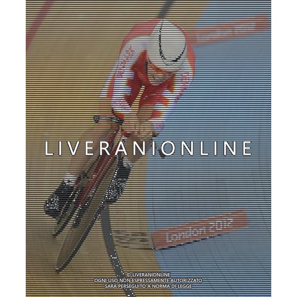 (120805) -- LONDON, Aug. 5, 2012 () -- Lasse Norman Hansen of Denmark competes during the men\'s omnium match of Cycling Track at London 2012 Olympic Games, London, Britain, Aug. 5, 2012. Lasse Norman Hansen won the gold of the event. (/Li Ga) /PHOTOSHOT/AG ALDO LIVERANI SAS - ITALY ONLY -