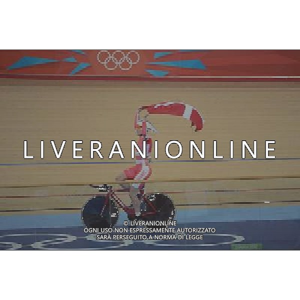 (120805) -- LONDON, Aug. 5, 2012 () -- Lasse Norman Hansen of Denmark celebrates after winning the men\'s omnium match of Cycling Track at London 2012 Olympic Games, London, Britain, Aug. 5, 2012. Lasse Norman Hansen won the gold of the event. (/Li Ga) /PHOTOSHOT/AG ALDO LIVERANI SAS - ITALY ONLY -