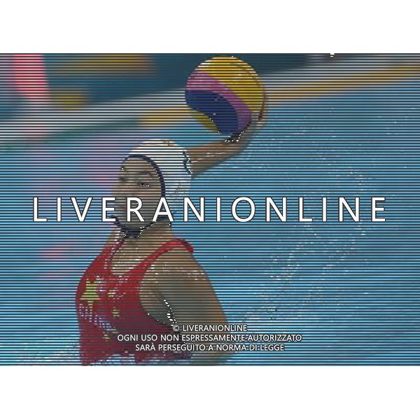 (120805) -- LONDON, Aug. 5, 2012 () -- Gao Ao of China competes during the women\'s quarterfinal match of Water Polo between China and Australia at London 2012 Olympic Games, London, Britain, Aug. 5, 2012. Australia won the match 20-18. (/Zeng Yi) /PHOTOSHOT/AG ALDO LIVERANI SAS - ITALY ONLY -