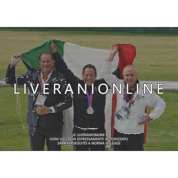 Londra, 06/08/2012. Olimpiadi London 2012. Massimo Fabbrizi vince la medaglia d\' Argento nel Trap. Foto di Ferdinando Mezzelani / GMT /AGENZIA ALDO LIVERANI SAS