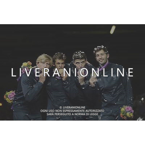 Londra, 05/08/2012. Olimpiadi London 2012. Scherma. Andrea CassarÌÊ, Valerio Aspromonte, Andrea Baldini e Giorgio Avola vincono la medaglia d\' Oro nel Fioretto a Squadre battendo il Giappone per 45-39. Foto di Ferdinando Mezzelani / GMT /AGENZIA ALDO LIVERANI SAS