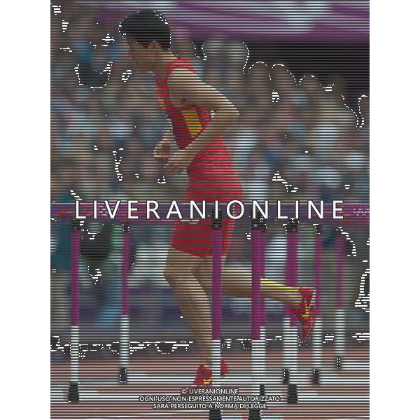 LONDYN 07.08.2012 IGRZYSKA 30 OLIMPIADY LONDON 2012 THE GAMES OF THE XXXOLIMPIAD LEKKOATLETYKA ATHLETICS NZ XIANG LIU FOT MAREK BICZYK PRZEGLAD SPORTOWY NEWSPIX.PL.07.2012 BRITAIN-LONDON-MEN\'S 110M HURDLES --- Newspix.pl AG ALDO LIVERANI S A S ONLY ITALY *** Local Caption *** www.newspix.pl mail us: info@newspix.pl call us: 0048 022 23 22 222 --- Polish Picture Agency by Ringier Axel Springer Poland
