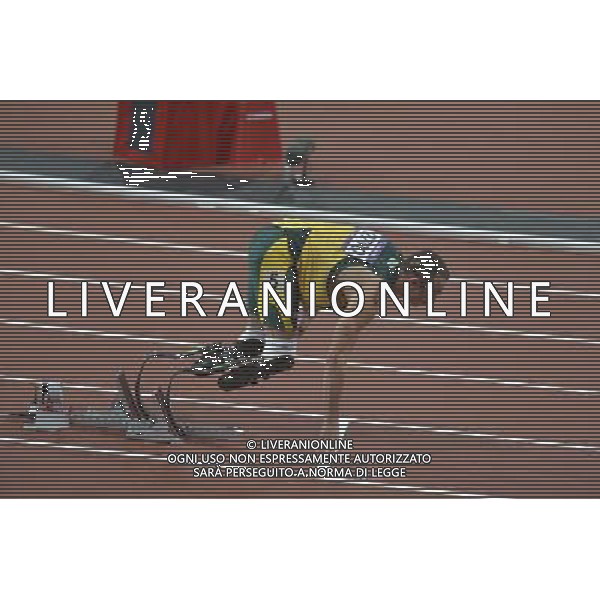 Oscar Pistorius, South Africa first amputee runner to compete at an Olympic Games. Olympic Stadium, Olympic Park, Stratford. London AG ALDO LIVERANI S A S ONLY ITALY
