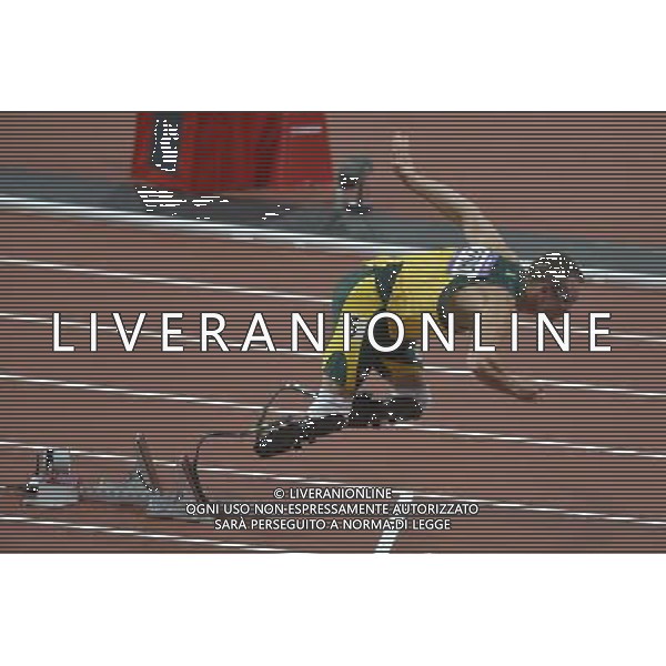 Oscar Pistorius, South Africa first amputee runner to compete at an Olympic Games. Olympic Stadium, Olympic Park, Stratford. London AG ALDO LIVERANI S A S ONLY ITALY