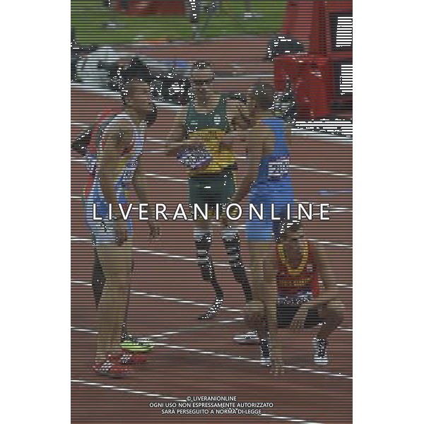 Oscar Pistorius, South Africa first amputee runner to compete at an Olympic Games. Olympic Stadium, Olympic Park, Stratford. London AG ALDO LIVERANI S A S ONLY ITALY