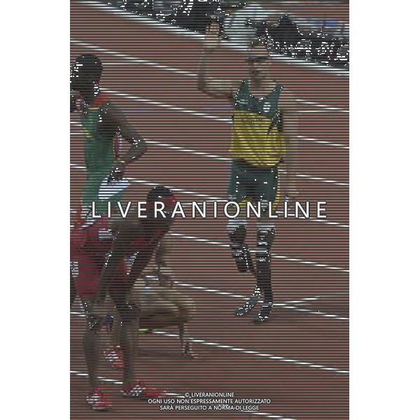 Oscar Pistorius, South Africa first amputee runner to compete at an Olympic Games. Olympic Stadium, Olympic Park, Stratford. London AG ALDO LIVERANI S A S ONLY ITALY