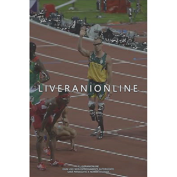 Oscar Pistorius, South Africa first amputee runner to compete at an Olympic Games. Olympic Stadium, Olympic Park, Stratford. London AG ALDO LIVERANI S A S ONLY ITALY