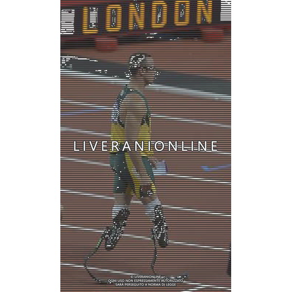 Oscar Pistorius, South Africa first amputee runner to compete at an Olympic Games. Olympic Stadium, Olympic Park, Stratford. London AG ALDO LIVERANI S A S ONLY ITALY