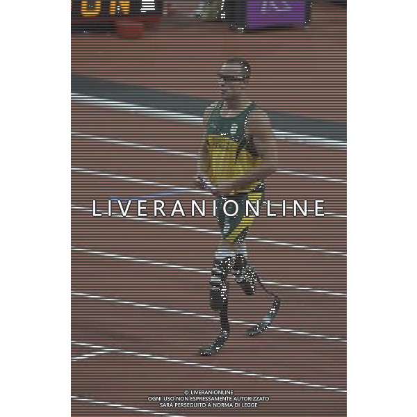 Oscar Pistorius, South Africa first amputee runner to compete at an Olympic Games. Olympic Stadium, Olympic Park, Stratford. London AG ALDO LIVERANI S A S ONLY ITALY