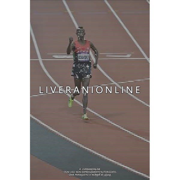 Ezekiel Kemboi Kenya winner of Gold in the men\'s 3000m steeplechase final. Olympic Stadium, Olympic Park, Stratford. London AG ALDO LIVERANI S A S ONLY ITALY