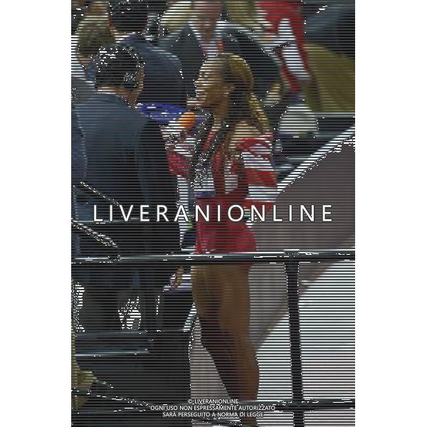 Sanya Richards-Ross (USA) winner of the women\'s 400m final seen beeing interviewed after the race. Olympic Stadium, Olympic Park, Stratford. London AG ALDO LIVERANI S A S ONLY ITALY
