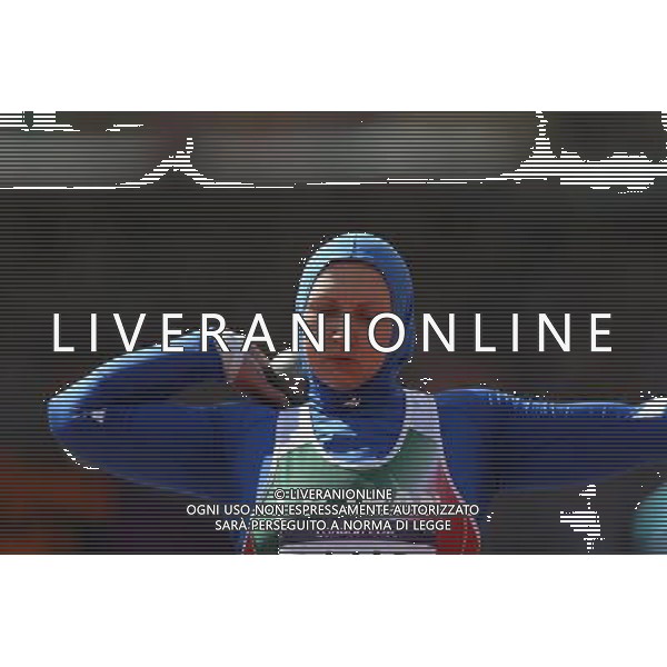 (120806) -- LONDON, Aug. 6, 2012 () -- Leyla Rajabi of Iran competes during the women\'s shot put qualification match of Athletics event at London 2012 Olympic Games, London, Britain, Aug. 6, 2012. (/Liao Yujie) AG ALDO LIVERANI S A S ONLY ITALY