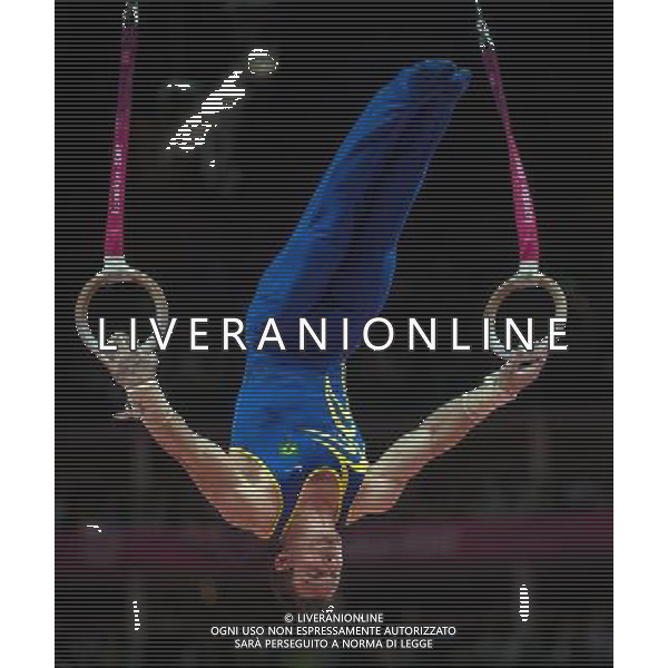 (120806) -- LONDON, Aug. 6, 2012 () -- Arthur Nabarrete Zanetti of Brazil competes during men\'s rings final contest of Gymnastics Artistic event, at London 2012 Olympic Games in London, Britain, on August 6, 2012. (/Cheng Min) (nxl) AG ALDO LIVERANI S A S ONLY ITALY