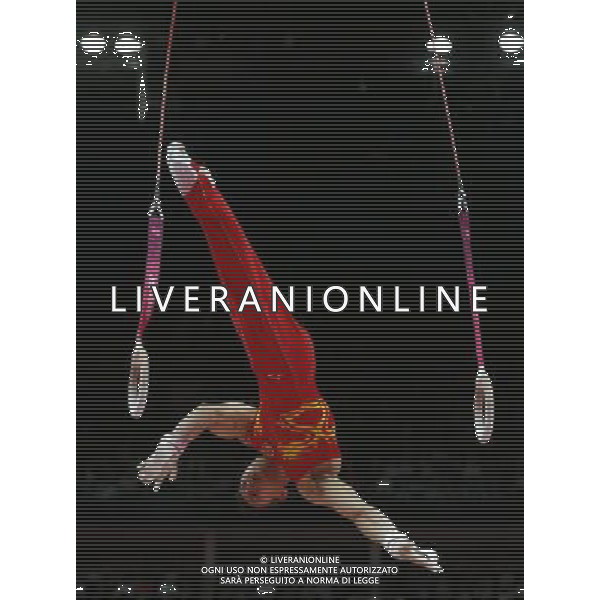 (120806) -- LONDON, Aug. 6, 2012 () -- Chen Yibing of China competes during men\'s rings final contest of Gymnastics Artistic event, at London 2012 Olympic Games in London, Britain, on August 6, 2012. Chen Yibing of China won silver medal. (/Shen Bohan) (nxl) AG ALDO LIVERANI S A S ONLY ITALY