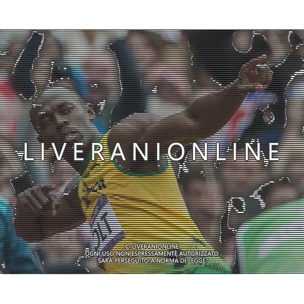 LONDYN 07.08.2012 IGRZYSKA 30 OLIMPIADY LONDON 2012 THE GAMES OF THE XXXOLIMPIAD LEKKOATLETYKA ATHLETICS NZ USAIN BOLT FOT MAREK BICZYK PRZEGLAD SPORTOWY NEWSPIX.PL.07.2012 London 2012. Athletics. semifinals of 200 meters --- Newspix.pl AG ALDO LIVERANI S A S ONLY ITALY *** Local Caption *** www.newspix.pl mail us: info@newspix.pl call us: 0048 022 23 22 222 --- Polish Picture Agency by Ringier Axel Springer Poland